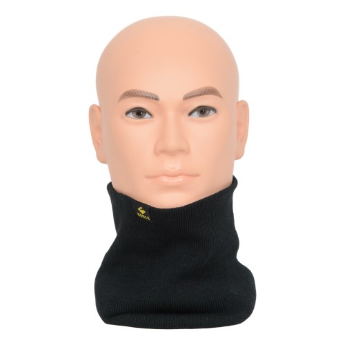 Black stretchable knit neck warmer