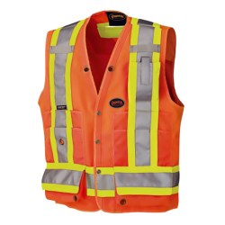 2200.817 H-Viz Surveyor's Safety Vest 150D Woven Twill Poly