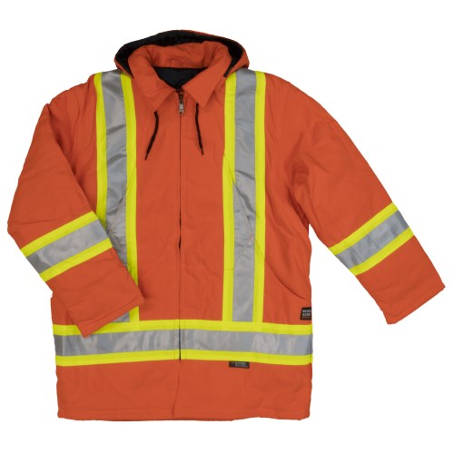 ca-s15711 tough duck high visibility cotton waterproof safety parka