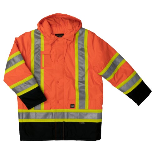 ca-s176 work king safety high visibility lined parka