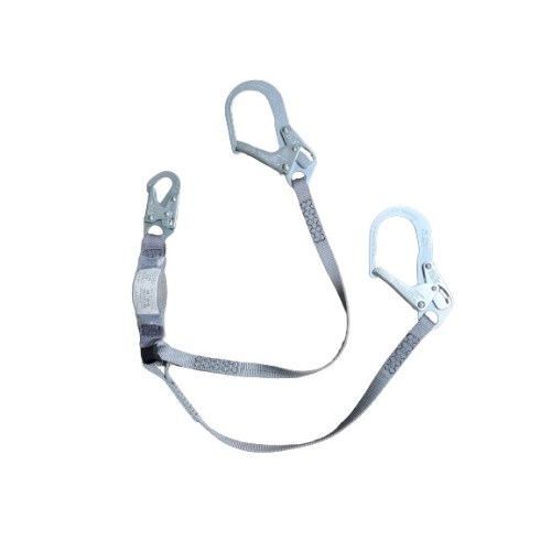 msa v-series 4' fixed twin leg lanyard with 36cl large snaphook