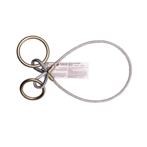 cek103 galvanized cable anchor - sling - coated with 2" and 3" pass-thru o-rings cek103