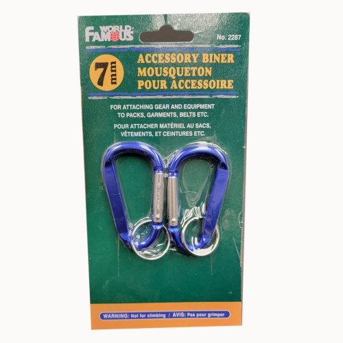world famous accessory carabiners, 2/pack