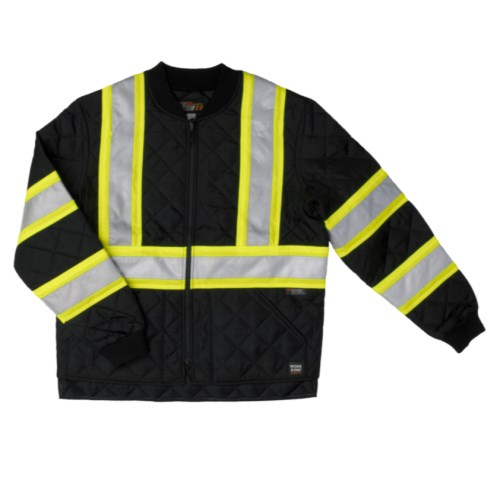cr-s432 tough duck polyester quilted safety jacket