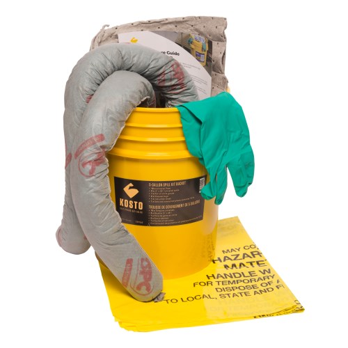 dek065 universal 6 gallon spill kit bucket y4690730