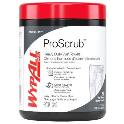 det050 wypall waterless cleansing wet wipes, 50/box kc058310000