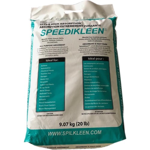 dh-hd2205 speedikleen 20lb premium granular absorbent for oil, water and grease hd2205