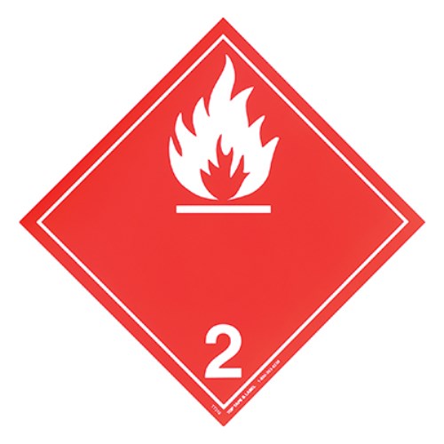 epm201 placard for the transport of flammable gases, class 2 tt210ss