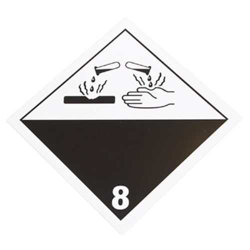 epm801 placard for the transport of corrosive substances, class 8 tt800ss