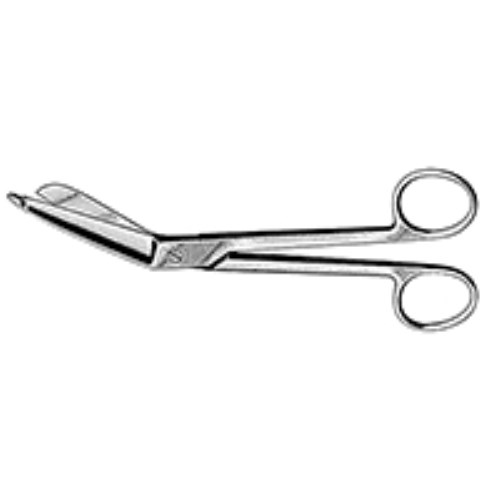 fci036 ciseaux angulaires à pansements ”lister” 3 ½”, acier inoxydable fasc35l fatw001