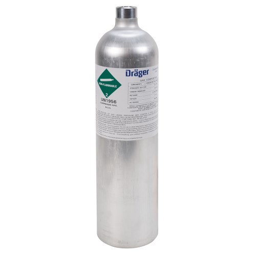 gcy427 dräger 58 liter calibration gas (ch4 / lel /co / h2s / o2 / bal n2) 4594655