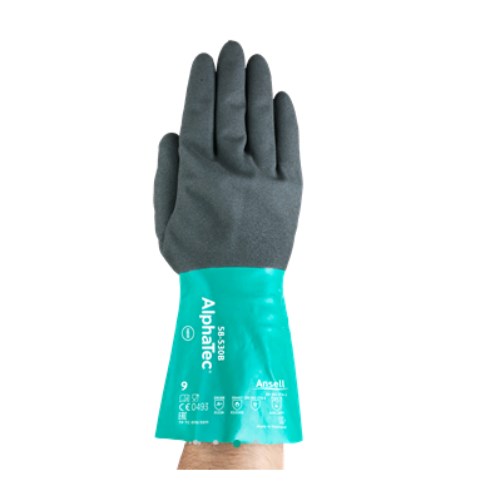 ansell chemical resistant nitrile work gloves