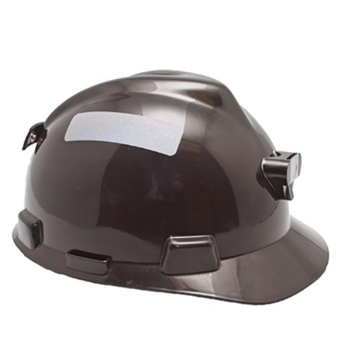 k-tcr238 v-gard safety helmet modified for a headlamp with reflective tape k-tcr238