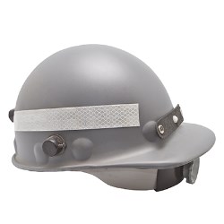 K-TCSAGN Welding helmet modified for headlamp and reflective tape K-TCSAGN