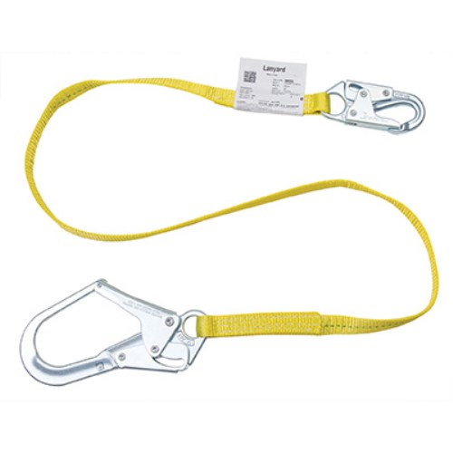 miller positioning and restraint web lanyard with locking snap hook