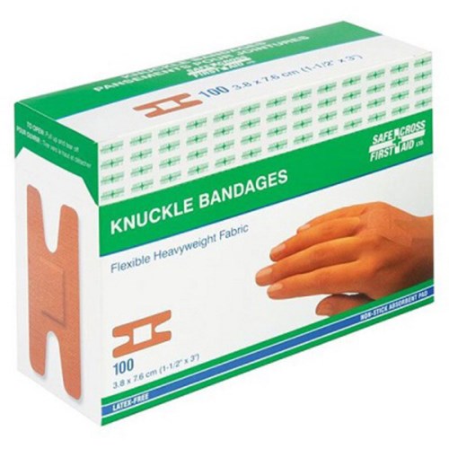mg-1435 bandages pour les articulations en tissus safecross first aid, 100/pqt 03451 03451