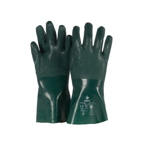 mgc005 kosto 14" pvc coated work gloves for chemical and acid protection mgc005
