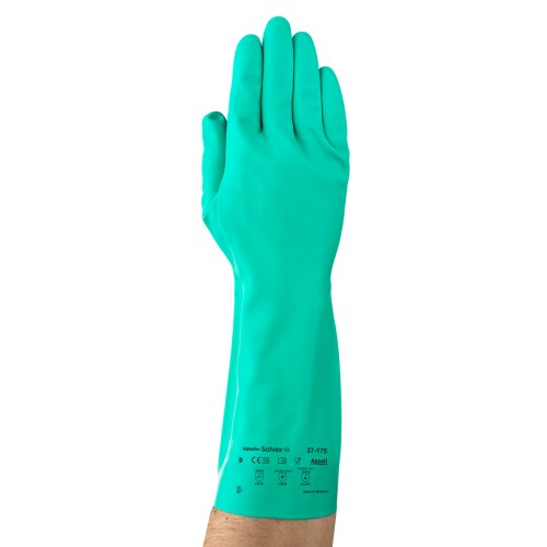 mgc1407 gants de travail de 13'' pour la protection contre les produits chimiques avec revêtement en nitrile ansell alphatec® solvex® 37-175 3718511070