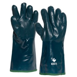 MGC240 Gants de travail de 14'' enduits de 3 couches de PVC  avec fini rugueux Kosto MGC240