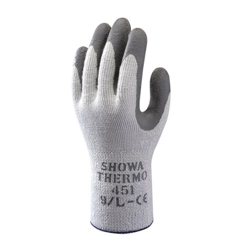 mgc351 gants de travail avec doublure thermale enduits de latex showa 451