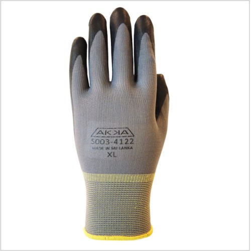 mgc395 polyester knitted handling work gloves, rubber coated