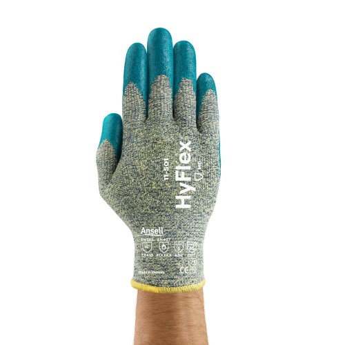 mgcx99 glove made of stainless steel yarn wrapped in kevlar, coated with foam nitrile