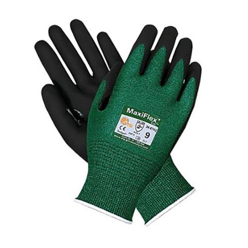 mgcz58 pip maxiflex cut resistant micro-foam nitrile coated work gloves with seamless knit