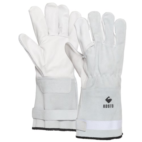 mgg068 gants de travail pour monteur de lignes de 13'' en cuir pleine fleur et dos en cuir fendu kosto