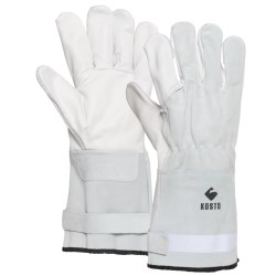 MGG068 Gants de travail pour monteur de lignes de 13'' en cuir pleine fleur et dos en cuir fendu Kosto