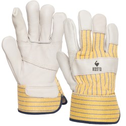 MGG220 Gants de travail en cuir pleine fleur et dos en coton avec paume doublée Kosto MGG220
