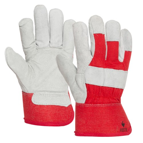 mgg436 kosto foam and fleece lined split leather and cotton work gloves mgg436
