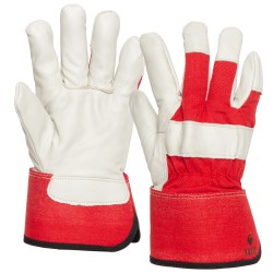 MGG511 Gants de travail d'hiver en cuir pleine fleur et coton avec doublure de flanelle Kosto