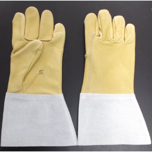 natpro full-grain leather work gloves with 4" cuff