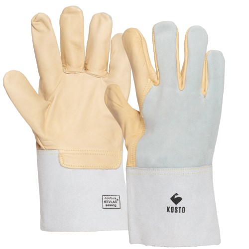 mgs019 kosto 12” full grain leather welding work gloves with split leather back mgs019