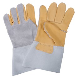 MGS086 Full-grain Leather Glove with Split Leather Back