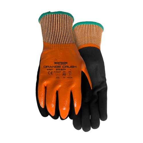 watson gloves 387 stealth orange crush cut resitant gloves