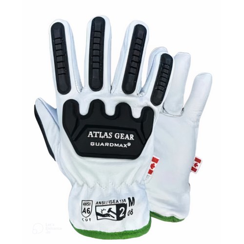 atlas gear guardmax® durable goatskin leather impact gloves