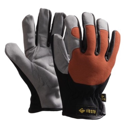 mkc090 kosto anti-vibration synthetic leather mechanic work gloves with optimized palm paddings