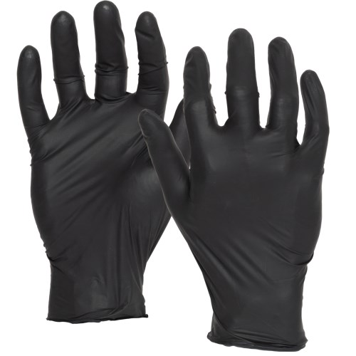 gants jetables en nitrile sans latex kosto avec bouts de doigts texturés