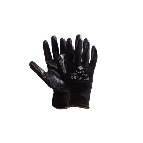 mkc127 gants de travail en tricot de nylon enduits de mousse nitrile kosto xdex