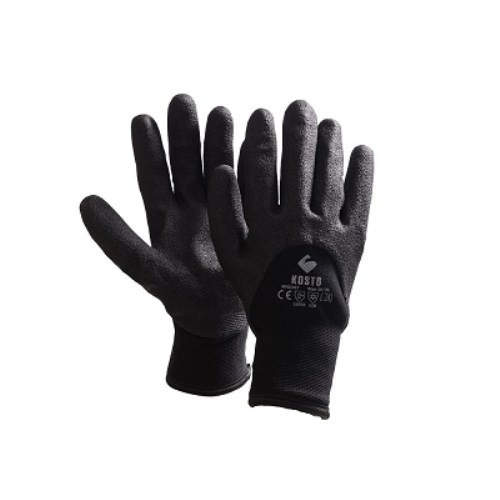 mkc267 gants de travail en nylon enduits de mousse pvc avec doublure en acrylique kosto xdex