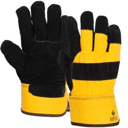 MKGH13 Kosto Boa Lined Split Leather with Cotton Back Winter Work Gloves