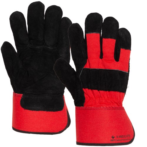 mkgh14 kosto split leather and cotton work gloves with k-insulate lining