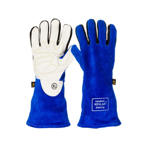 mkgs50 kosto 14” full grain leather with foam and fleece lining work gloves for mig welding