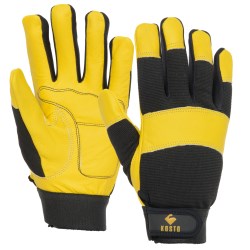 MKS150 Kosto Anti-Vibration Goatskin Leather Work Gloves for Mechanics