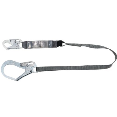 v-series 4' energy absorbing fixed single leg lanyard with 36cl large snaphook