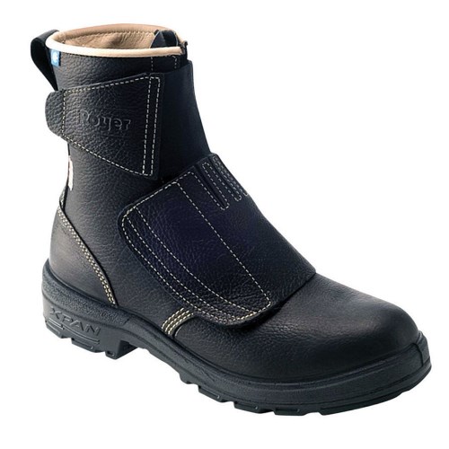 pbr193 royer 8'' leather work boots with velcro fastener