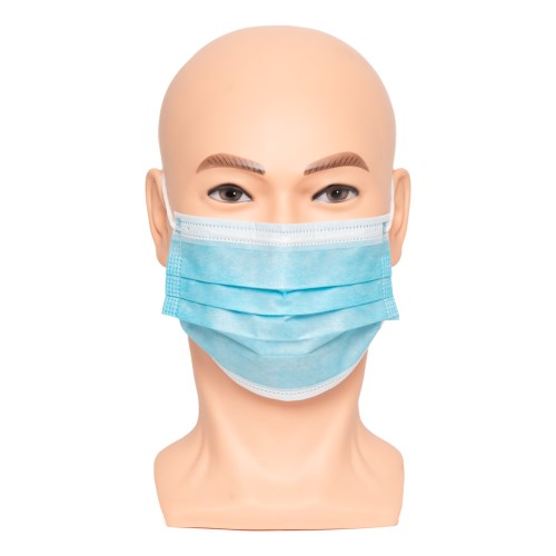 rmk217 kosto 3 ply disposable medical masks with ear loops, 50/box rmk217