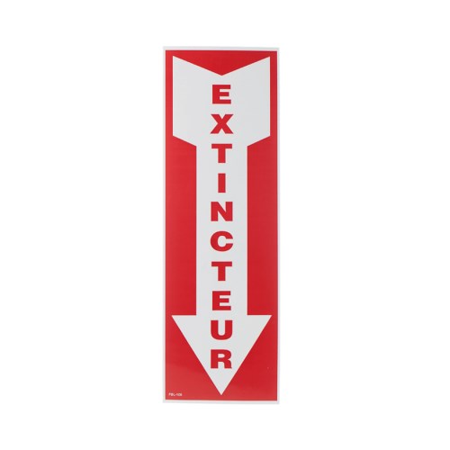 rs-fbl108 étiquette en vinyle steel fire en anglais « use on all fires - abc » bl101 fbl108