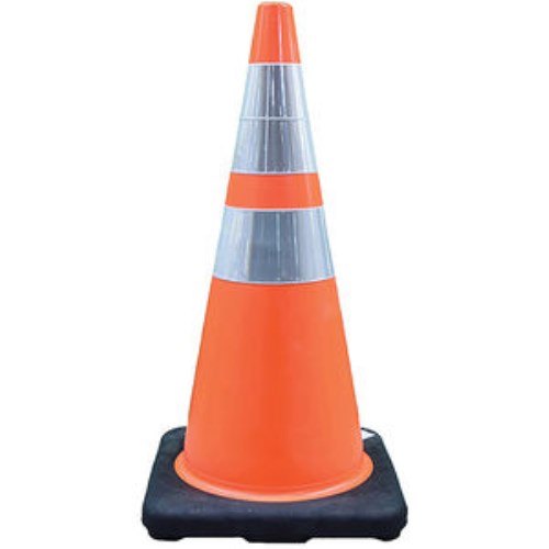 sco80 cortina dw series traffic cone with double reflective collar